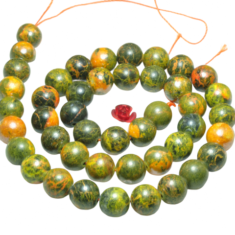 Natural Bumble Bee Stone Loose Beads Round DIY Jewelry Making Supplies for Necklace Bracelet Handmade