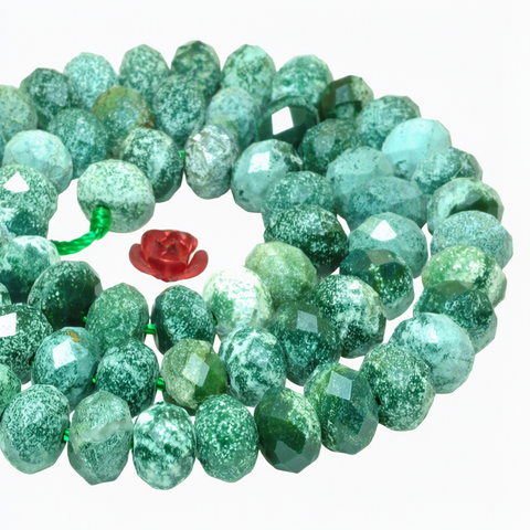 Natural Kylin Agate Faceted Rondelle Beads Loose Gemstones Wholesale Jewelry Making Stuff Semi Precious Stone