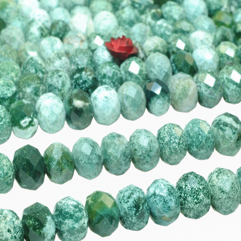 Natural Kylin Agate Faceted Rondelle Beads Loose Gemstones Wholesale Jewelry Making Stuff Semi Precious Stone