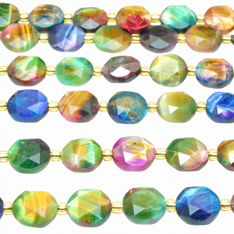 Galaxy tiger's eye stone faceted cube loose beads wholesale gemstone jewelry making bracelet necklace diy