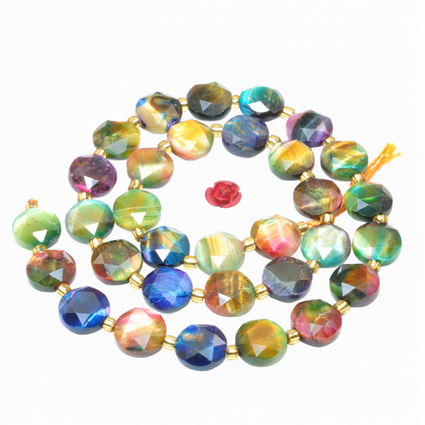 Galaxy tiger's eye stone faceted cube loose beads wholesale gemstone jewelry making bracelet necklace diy