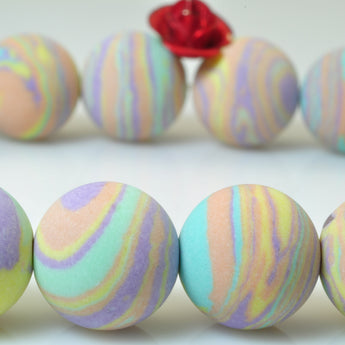 YesBeads Yellow Malachite matte Synthetic round beads wholesale jewelry making