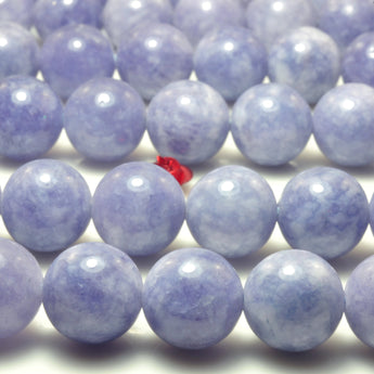 YesBeads Malaysia jade purple blue jade stone smooth round beads gemstone 15"