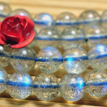 YesBeads Natural Labradorite AA grade smooth loose round beads gemstone wholesale jewelry making 4mm 15"strand