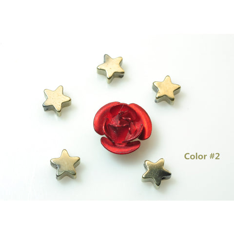 YesBeads Star spacers titanium plated metal spacer connector beads wholesale jewelry findings