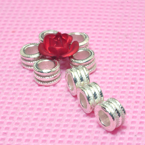 YesBeads 925 sterling silver tube spacers donut tube beads spacer wholesale jewelry findings