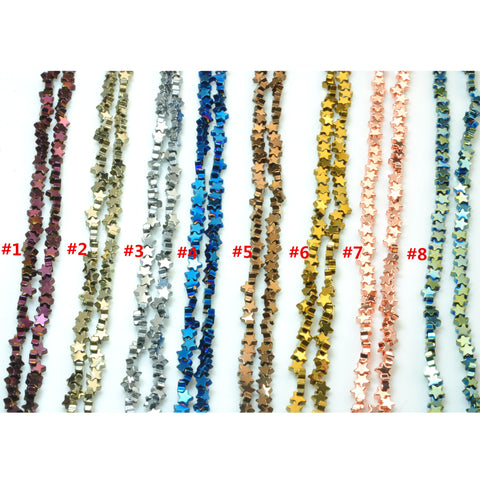 YesBeads Star spacers titanium plated metal spacer connector beads wholesale jewelry findings