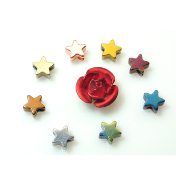 YesBeads Star spacers titanium plated metal spacer connector beads wholesale jewelry findings