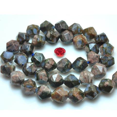 African Opal natural stone star cut faceted nugget beads wholesale loose gemstone for jewelry making diy