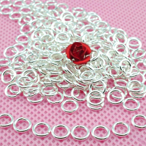 YesBeads 50pcs 925 Sterling silver open jump rings solid silver wholesale all sizes findings jewerly