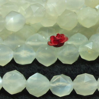 Natural white moonstone diamond cut loose beads wholesale gemstone jewelry making bracelet diy stuff
