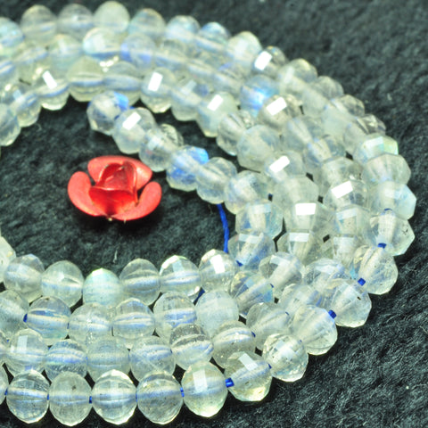 Natural Labradorite faceted rondelle loose beads wholesale gemstone jewelry making bracelet diy stuff