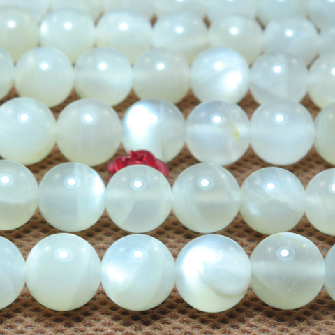 YesBeads Natural Moonstone smooth round loose beads gemstone wholesale jewelry making 15"