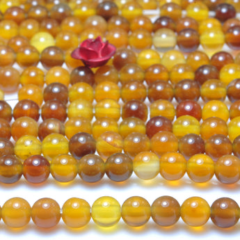 YesBeads Natural Rainbow Agate Smooth round beads gemstone wholesale jewelry making beading stuff stone