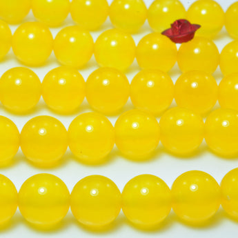 Yellow Agate smooth round beads loos gemstone wholesale jewelry making bracelet stuff