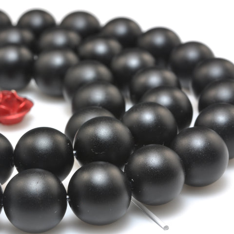 Black Onyx NEW matte round loose beads wholesale genstone jewelry making bracelet necklace diy