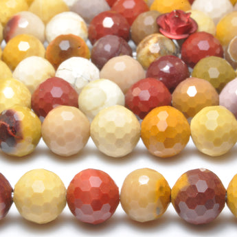 YesBeads Natural mookaite mini faceted round beads loose gemstone wholesale jewelry making bracelet diy stuff