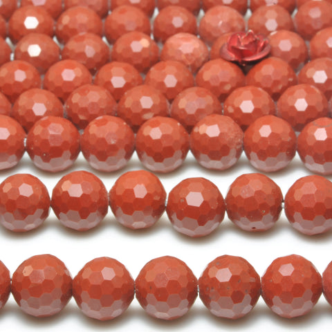 Natural Red Jasper mini faceted round beads wholesale gemstone jewelry making bracelet diy stuff