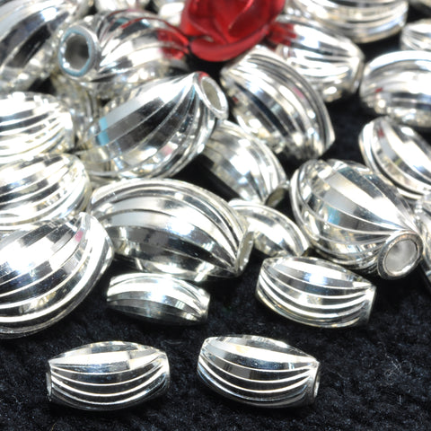 YesBeads 925 sterling silver faceted rice beads wholesale handmade jewelry findings