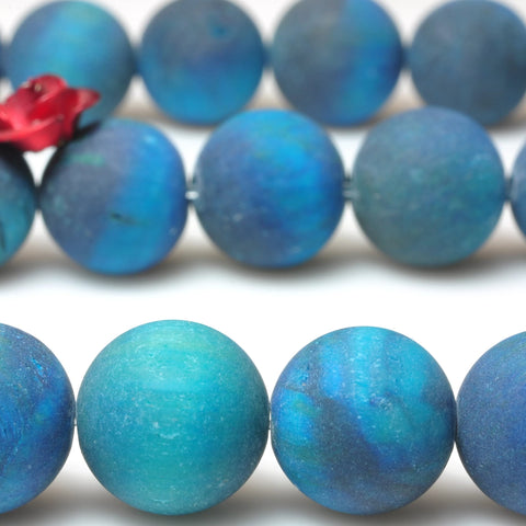 Blue tiger eye stone matte round loose beads wholesale gemstone for jewelry making bracelet necklace diy 6mm-12mm