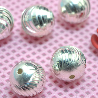 925 sterling silver handmake smooth round spacer loose beads wholesale jewelry findings