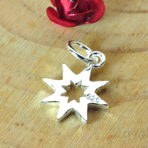 YesBeads 925 sterling silver Starburst charms silver star pendant charm earring jewelry findigns wholesale