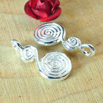 925 sterling silver gourd-shaped charm pendant beads wholesale earring jewelry findings