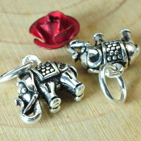 YesBeads 925 sterling silver Elephant charm vintage silver pendant beads wholesale jewelry findings