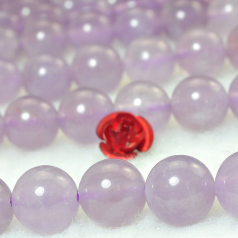 YesBeads Natural Brazil Purple Jade AA grade smooth round beads gemstone 15"
