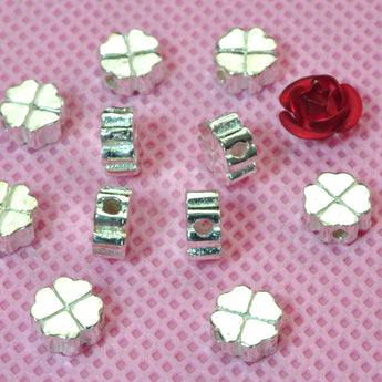 YesBeads 925 sterling silber clover spacers connector beads spacer wholesale jewelry findings
