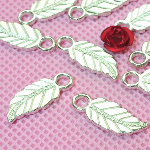 925 sterling silver leaf charms handmade jewelry carve pendant beads wholesale jewelry findings