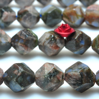 African Opal natural stone star cut faceted nugget beads wholesale loose gemstone for jewelry making diy