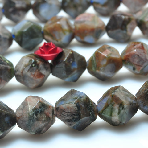 African Opal natural stone star cut faceted nugget beads wholesale loose gemstone for jewelry making diy