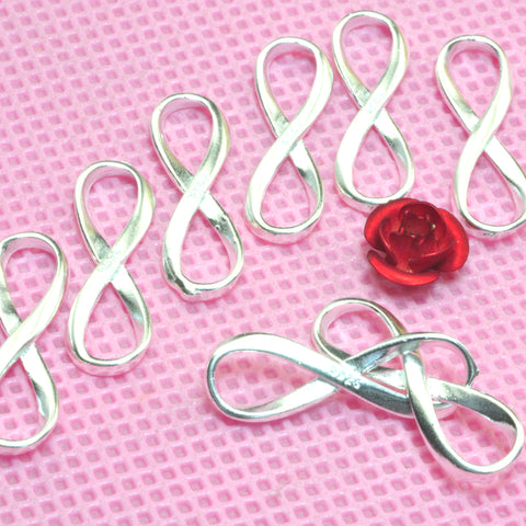 YesBeads 925 Sterling silver infinity charm infinite love link connector beads wholesale findings jewelry