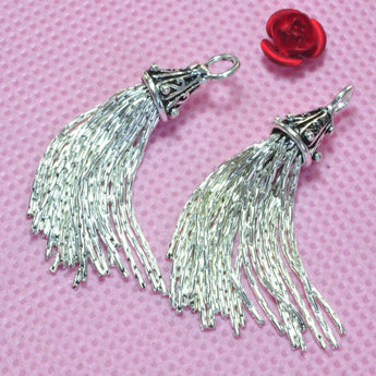 925 sterling silve tassel charms chain tassel pendant charm for earrings necklace jewelry