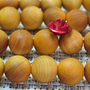 Yescedar wood beads Thuja Sutchuenensis buddha mala loose round beads gems 15"
