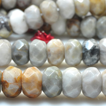 YesBeads Natural Gobi Agate faceted rondelle beads gemstone wholesale 15"