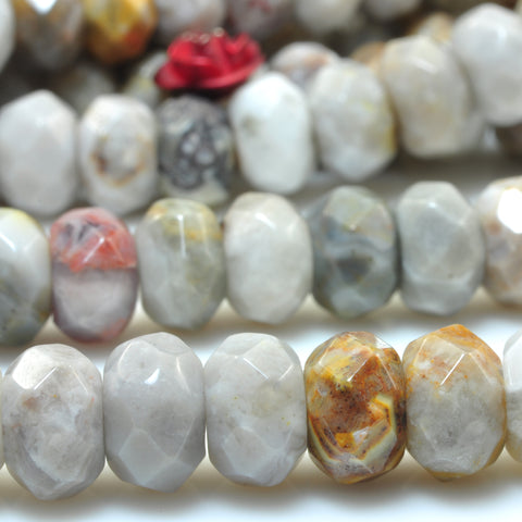 YesBeads Natural Gobi Agate faceted rondelle beads gemstone wholesale 15"