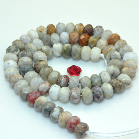 YesBeads Natural Gobi Agate faceted rondelle beads gemstone wholesale 15"