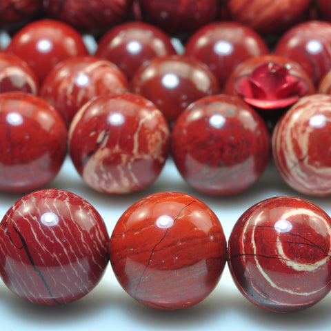 Natural Red Jasper smooth round loose beads gemstone wholesale jewelry making bracelet necklace diy