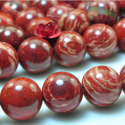 Natural Red Jasper smooth round loose beads gemstone wholesale jewelry making bracelet necklace diy