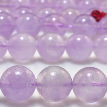 YesBeads Natural Lavender Purle Jade A grade smooth round beads gemstone wholesale 15"