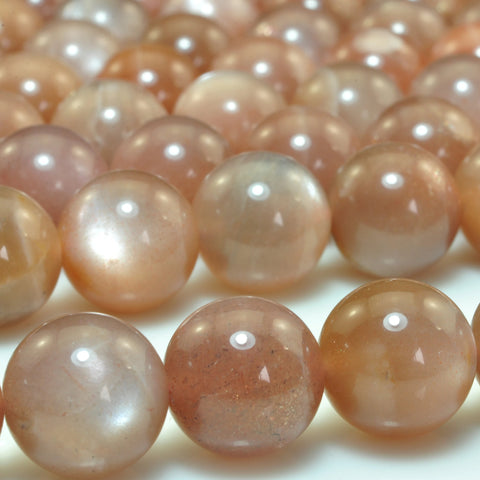 Natural Orange Sunstone smooth round loose beads gemstone wholesale jewelrymaking 10mm