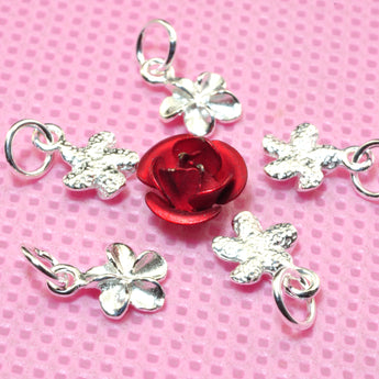 YesBeads 925 sterling silver flower charms tiny flower pendant charm beads wholesale jewelry findings