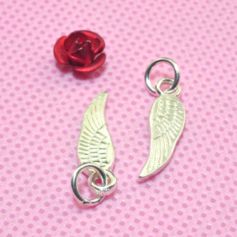 YesBeads 925 Sterling silver Angel wings charms pendant beads wholesale jewelry findings supplies