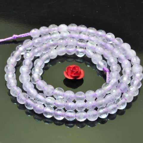 YesBeads natural Lavender Purple Jade micro faceted coin loose beads wholesale gemstone jewelry making 4m 15"