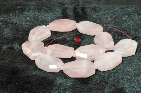 YesBeads natural Rose quartz pink gemstone faceted nugget slab slices beads jewelry making