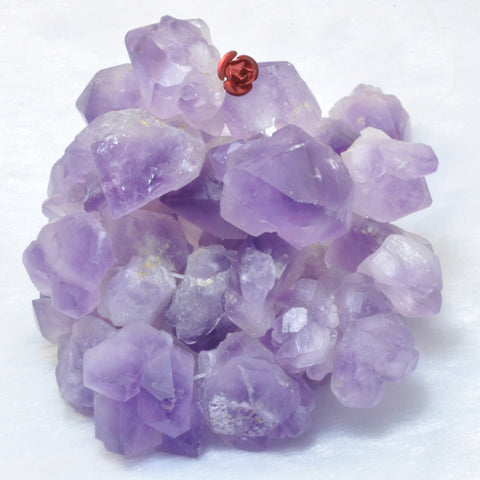 YesBeads 15 inches of Natural Amethyst matte Rough Nugget Chunks beads gemstone wholesale pendant diy stuff