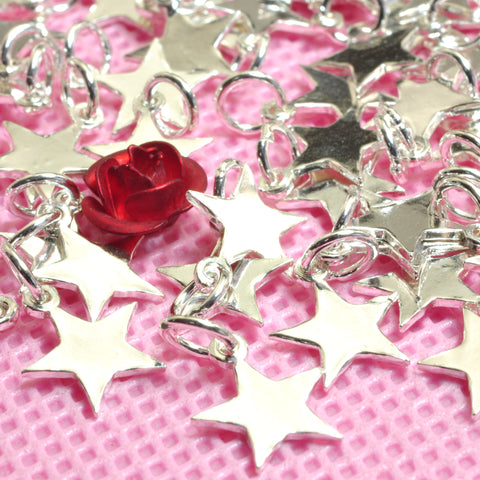 YesBeads 925 sterling silver star charms smooth tiny star charm pendant wholesale jewelry findings