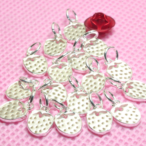 YesBeads 925 sterling silver strawberry charms silver charm pendant wholesale jewelry finings supplies